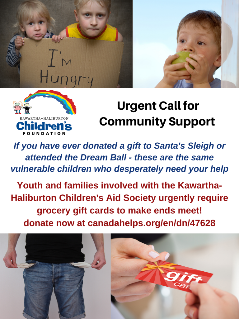 Urgent Call for Community Support - Kawartha-Haliburton Children's ...